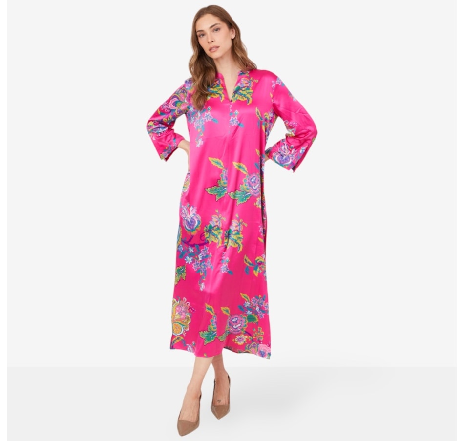 Image 101034_FUS.jpg, Product 101-034 / Price $69.88, N Natori Festival Stretch Silky Satin Zip Caftan from N Natori on TSC.ca's Fashion department