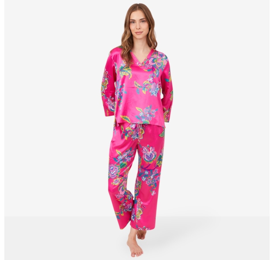 Image 101035_ALTMORE2.jpg, Product 101-035 / Price $89.88, N Natori Festival Stretch Silky Satin V-Neck PJ Set from N Natori on TSC.ca's Fashion department