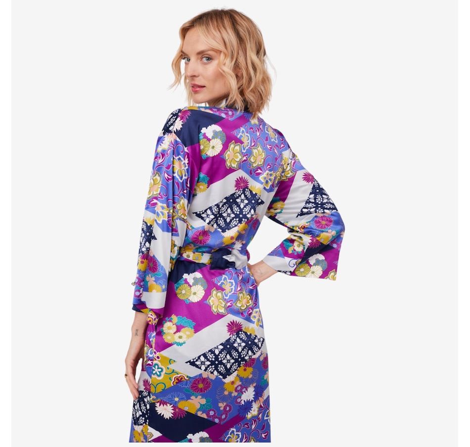Image 101041_ALTMORE1.jpg, Product 101-041 / Price $100.00, N Natori Deco Stretch Silky Satin Robe from N Natori on TSC.ca's Fashion department