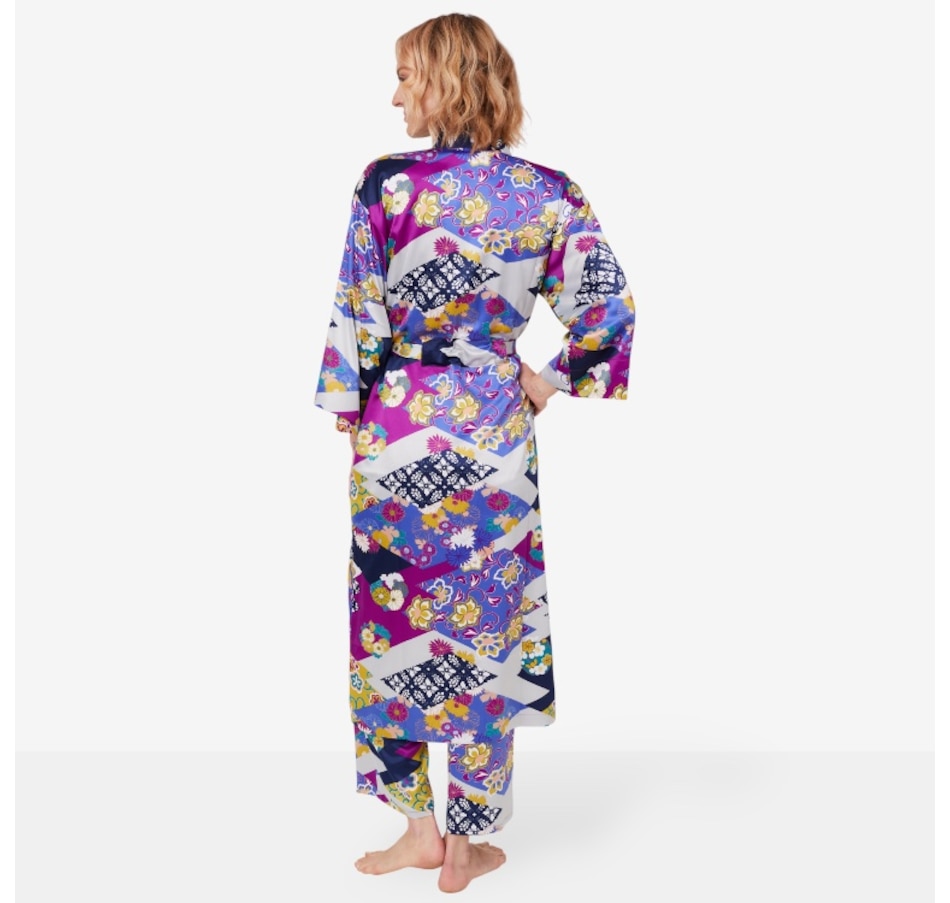 Image 101041_ALTMORE2.jpg, Product 101-041 / Price $100.00, N Natori Deco Stretch Silky Satin Robe from N Natori on TSC.ca's Fashion department