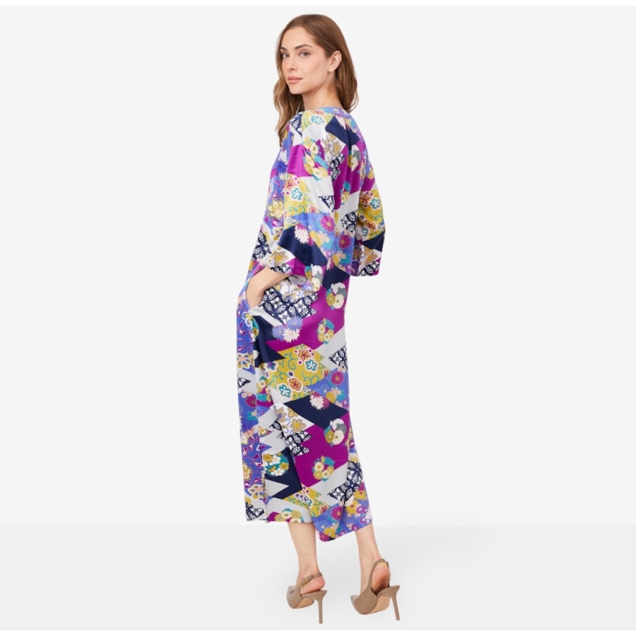 Image 101042_ALTMORE1.jpg, Product 101-042 / Price $79.88, N Natori Deco Stretch Silky Satin Caftan from N Natori on TSC.ca's Fashion department