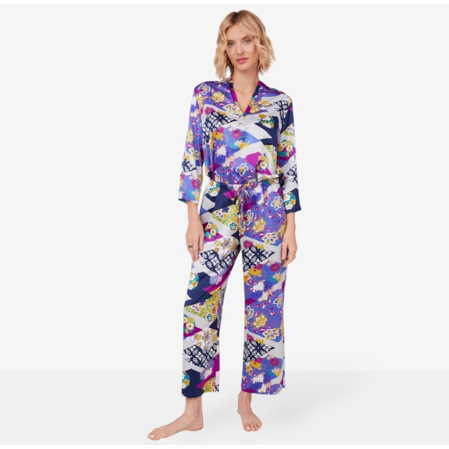 Image 101043_ALTMORE1.jpg, Product 101-043 / Price $110.00, N Natori Deco Stretch Silky Satin PJ Set from N Natori on TSC.ca's Fashion department