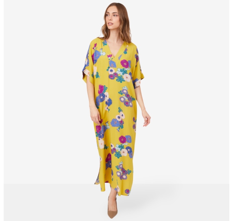 Image 101044_CTE.jpg, Product 101-044 / Price $89.88, N Natori Kiku Challis Dolman Sleeve Caftan from N Natori on TSC.ca's Fashion department