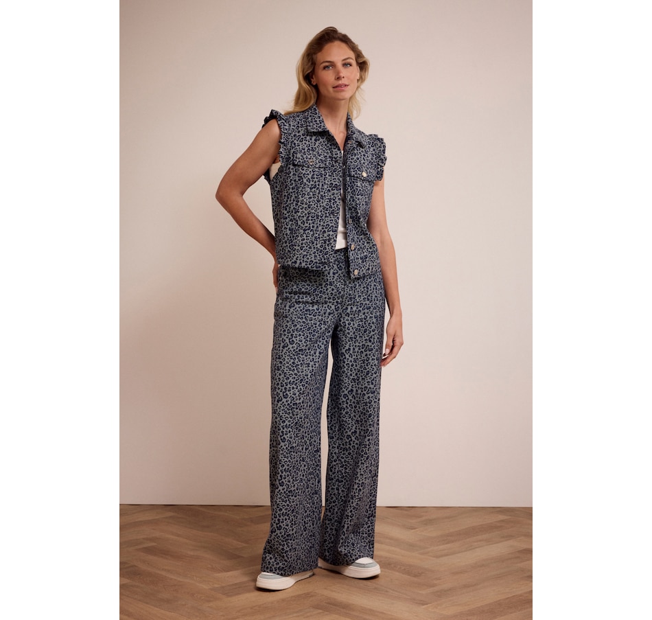 Image 101065_ALTMORE3.jpg, Product 101-065 / Price $99.88, Tramontana Leopard Denim Trouser from Tramontana on TSC.ca's Fashion department