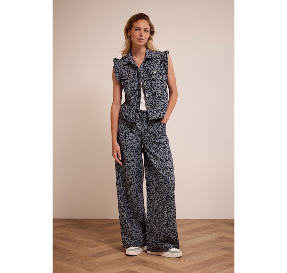 Image 101065_BDE.jpg, Product 101-065 / Price $99.88, Tramontana Leopard Denim Trouser from Tramontana on TSC.ca's Fashion department