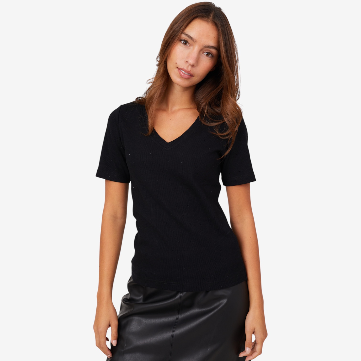 Tramontana Rhinestone V-Neck Top - TSC.ca
