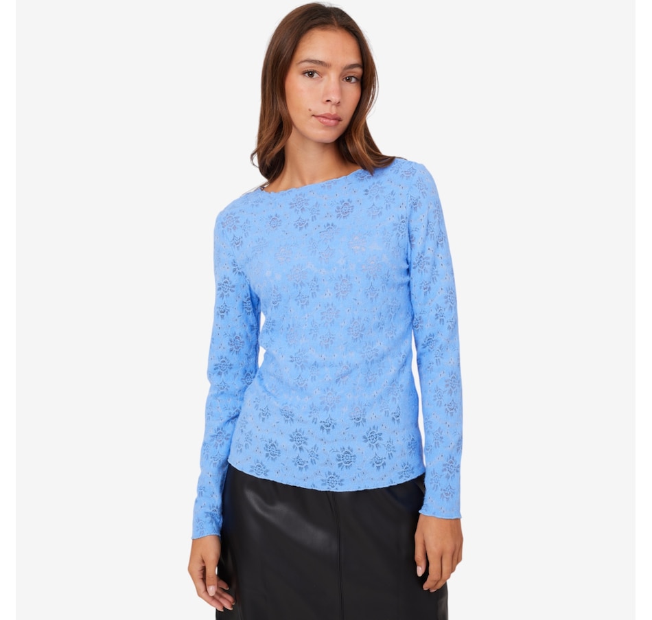 Image 101078_CFL.jpg, Product 101-078 / Price $49.88, Tramontana Brushed Stretch Lace Top from Tramontana on TSC.ca's Fashion department