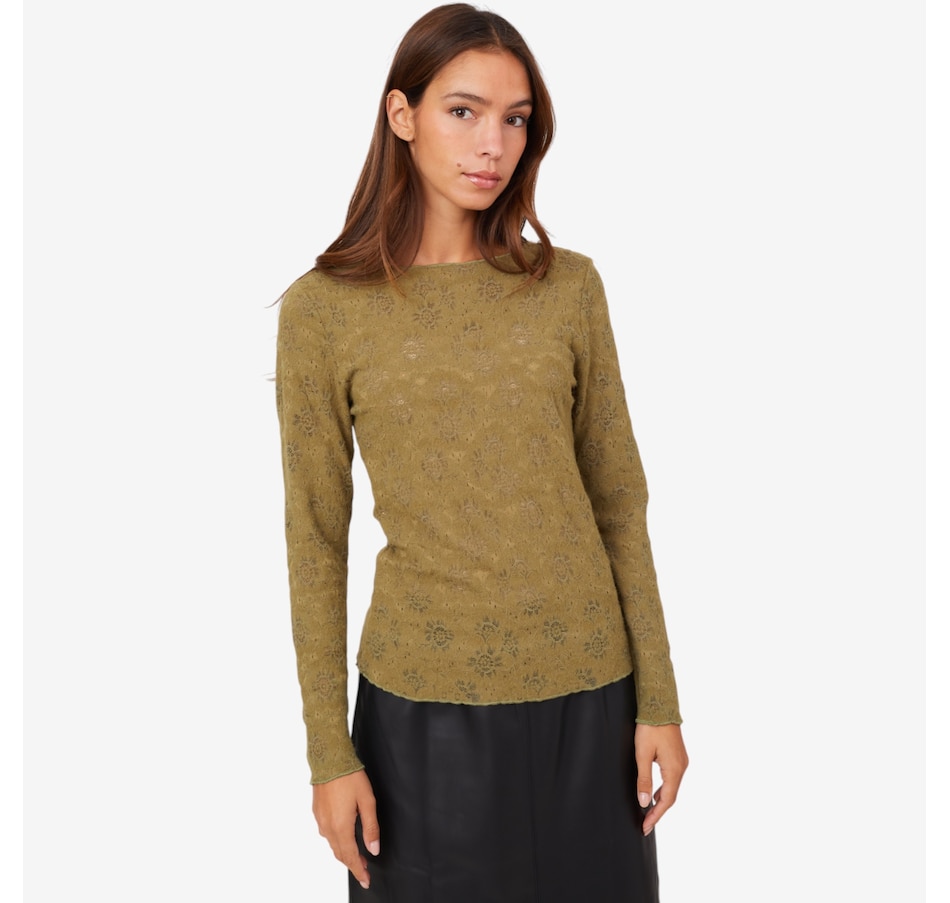 Image 101078_MOS.jpg, Product 101-078 / Price $49.88, Tramontana Brushed Stretch Lace Top from Tramontana on TSC.ca's Fashion department