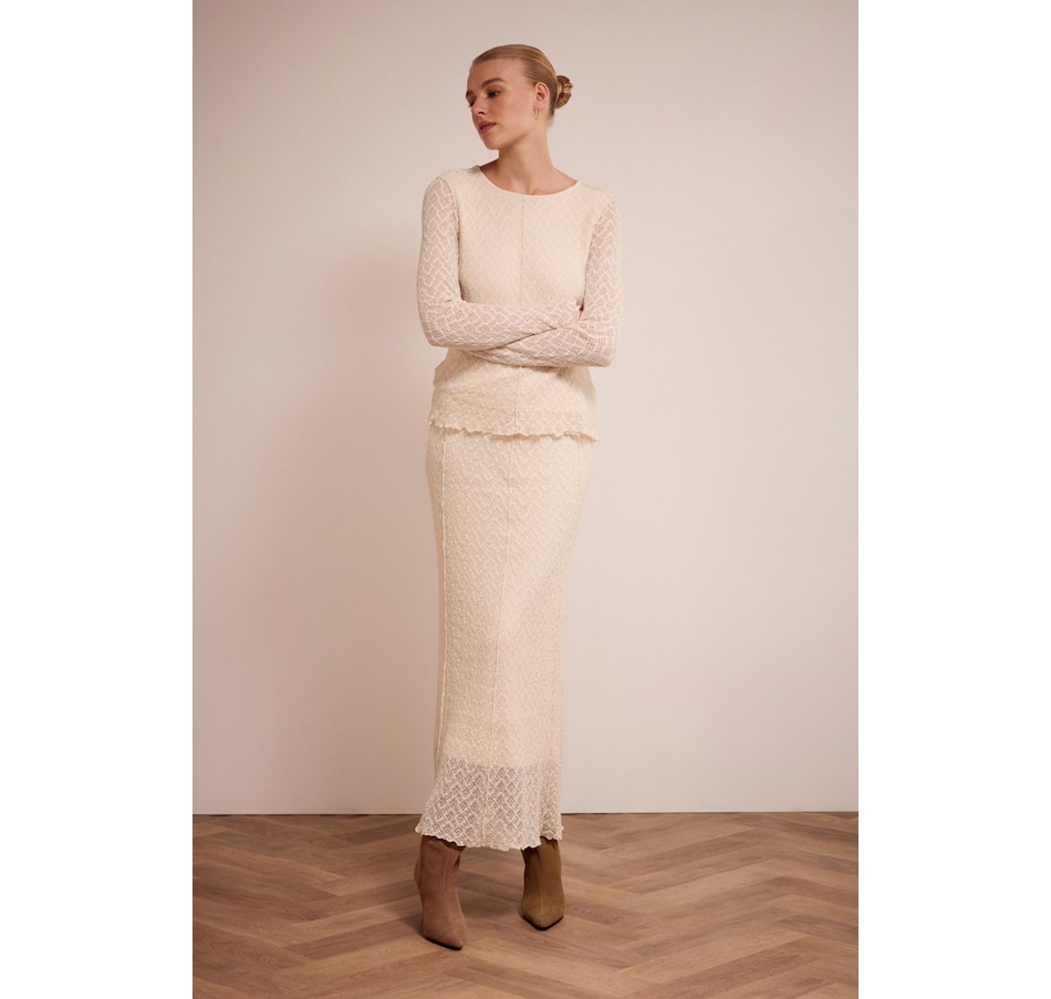 Image 101080_STN.jpg, Product 101-080 / Price $79.88, Tramontana Stretch Lace Skirt from Tramontana on TSC.ca's Fashion department
