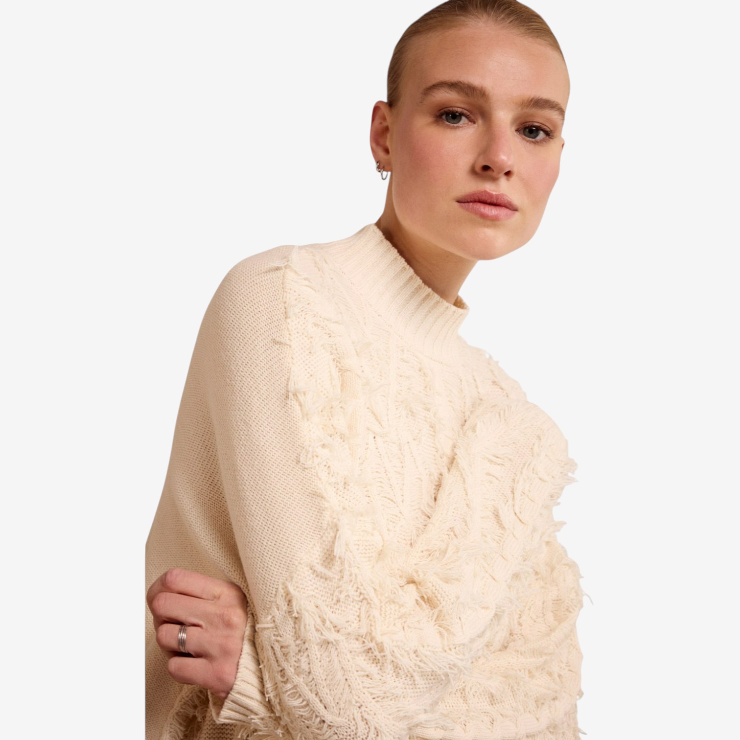 Tramontana Long Sleeve Fringe Knit Sweater - TSC.ca Tramontana Long Sleeve Fringe Knit Sweater - TSC.ca
