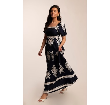 Katherine Karambelas Theano Printed Maxi Dress
