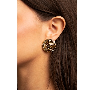 Katherine Karambelas Thales Textured Coin Stud Earrings