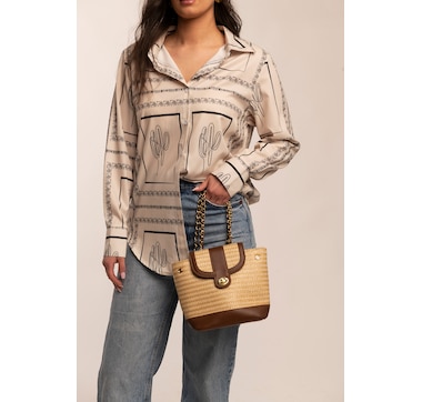 Katherine Karambelas Antigone Rattan Mini Backpack