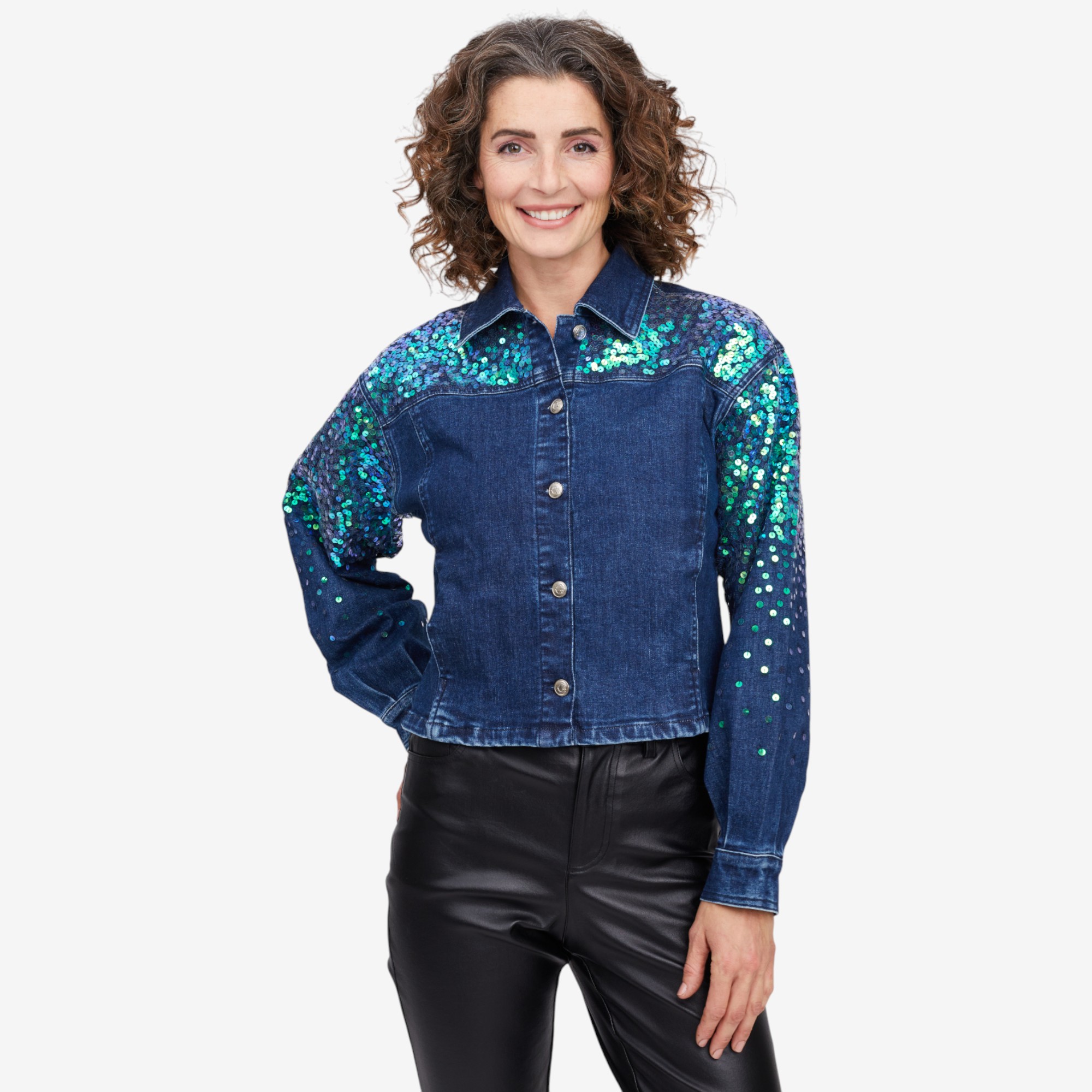 C. Wonder Stretch Denim Sequin Jacket - TSC.ca
