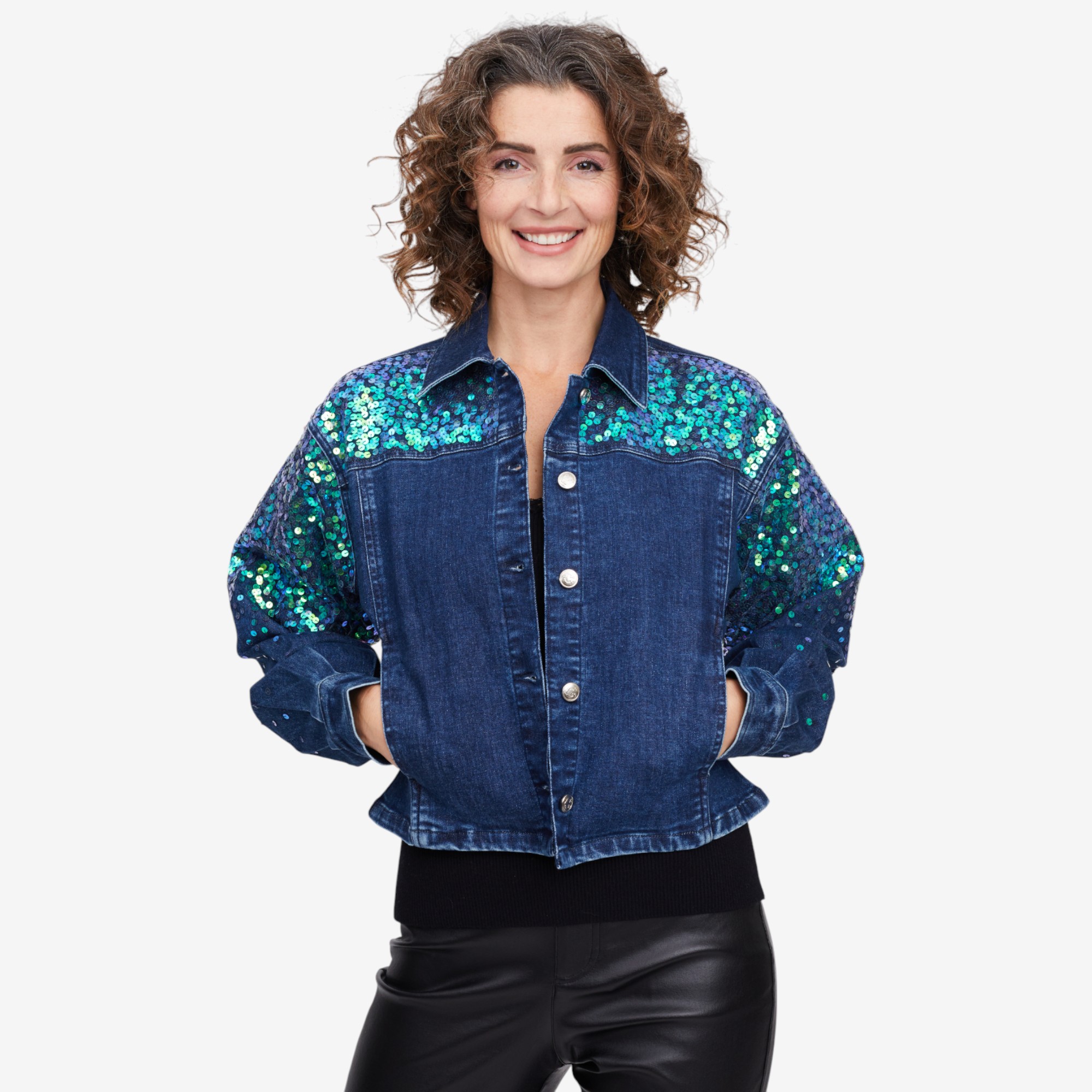 C. Wonder Stretch Denim Sequin Jacket - TSC.ca