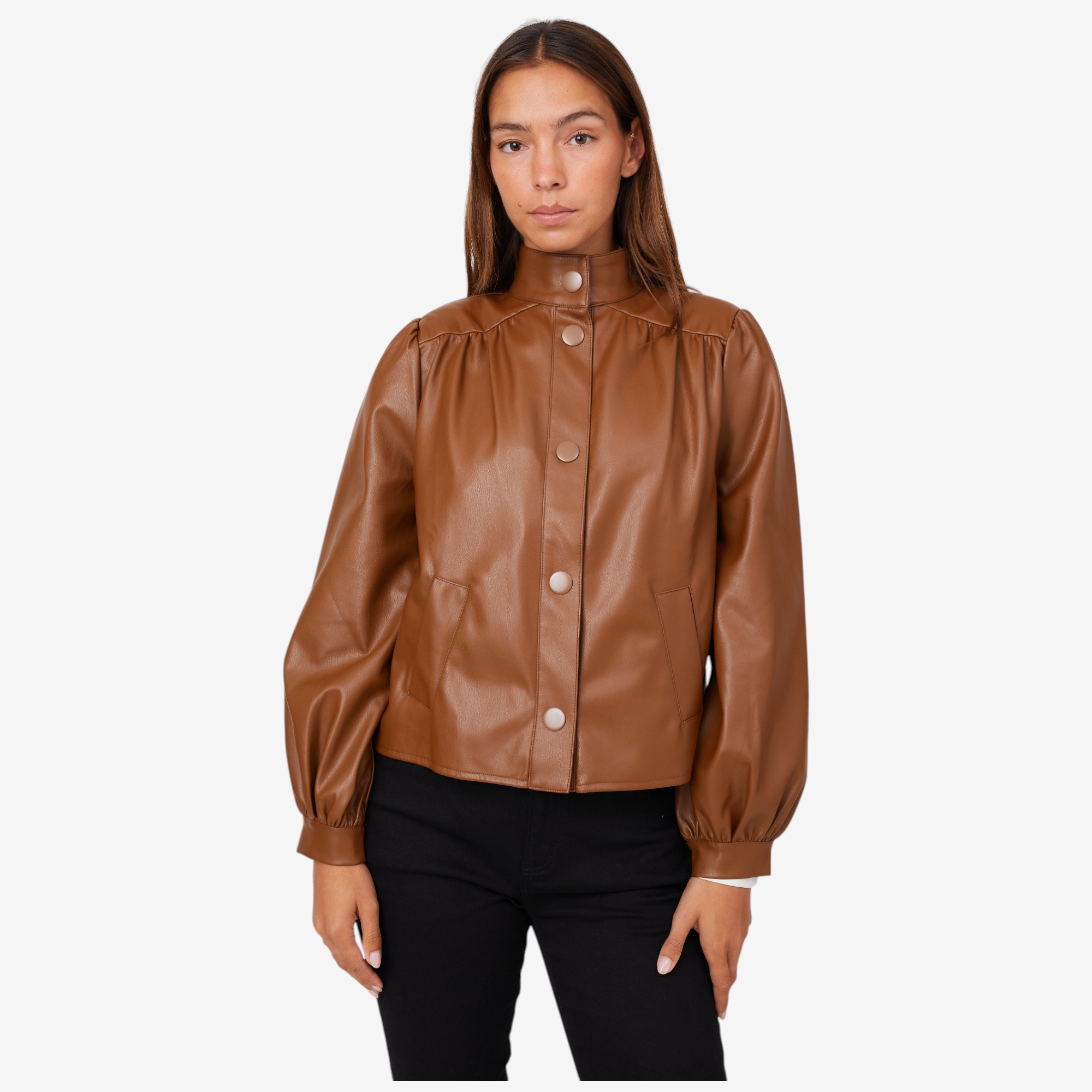 C. Wonder Faux Leather Cropped Moto Jacket - TSC.ca