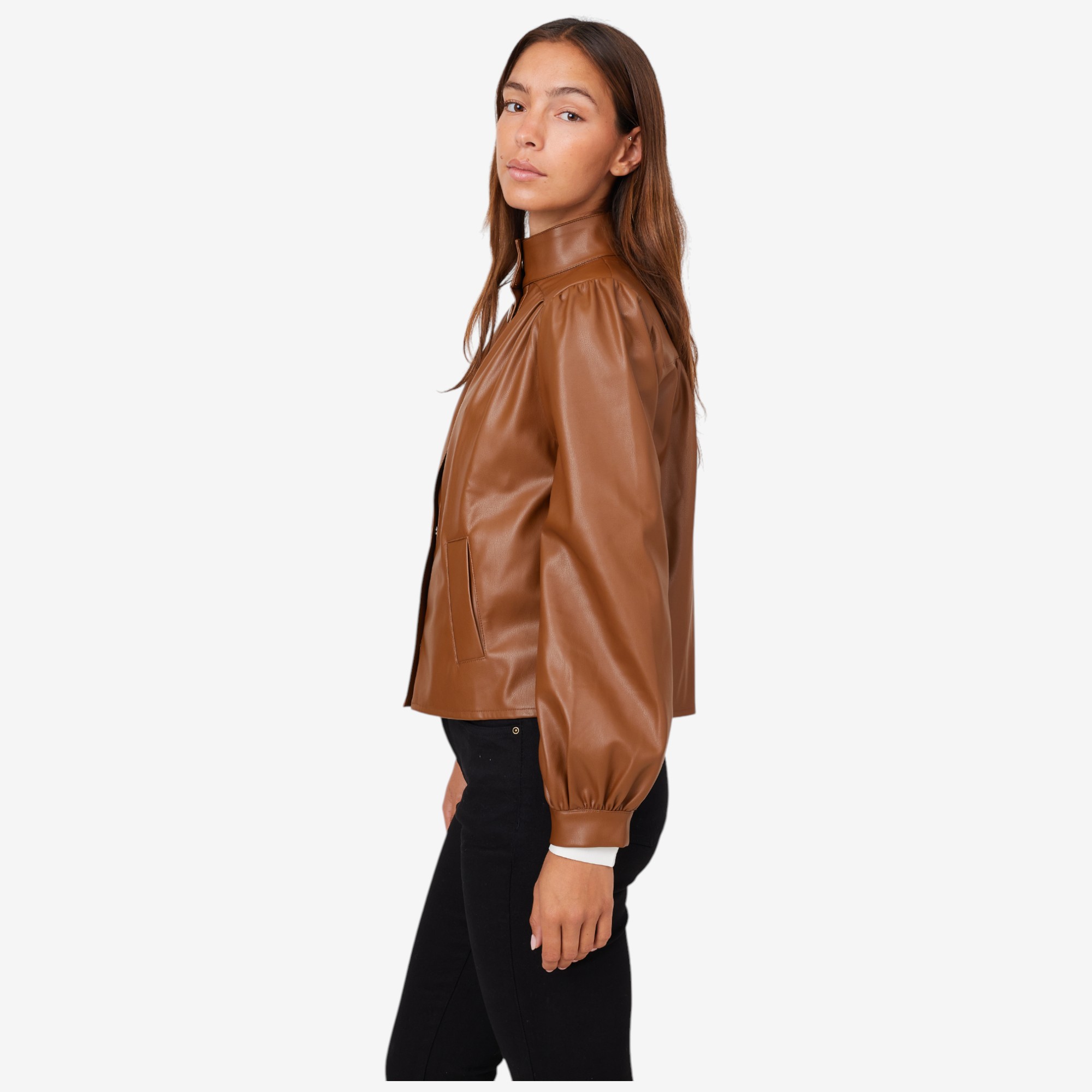 C. Wonder Faux Leather Cropped Moto Jacket - TSC.ca