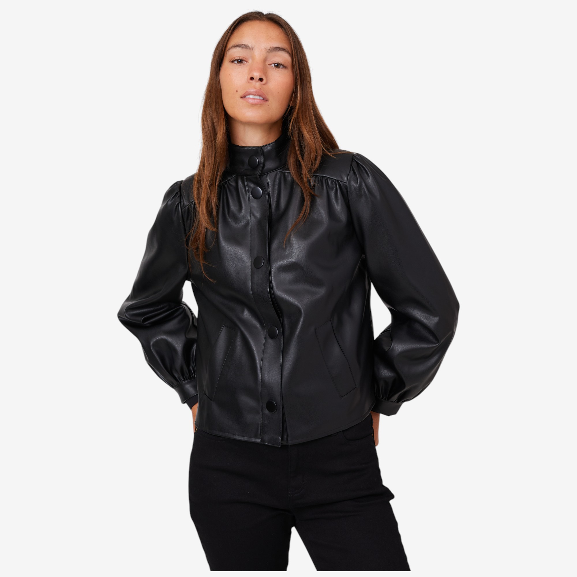 C. Wonder Faux Leather Cropped Moto Jacket - TSC.ca