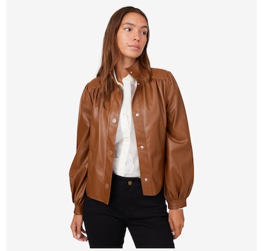 C. Wonder Faux Leather Cropped Moto Jacket