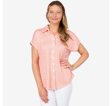 Kim & Co. Brazil Knit Must Have Short Sleeve Shirt