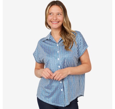 Kim & Co. Brazil Knit Must Have Short Sleeve Shirt