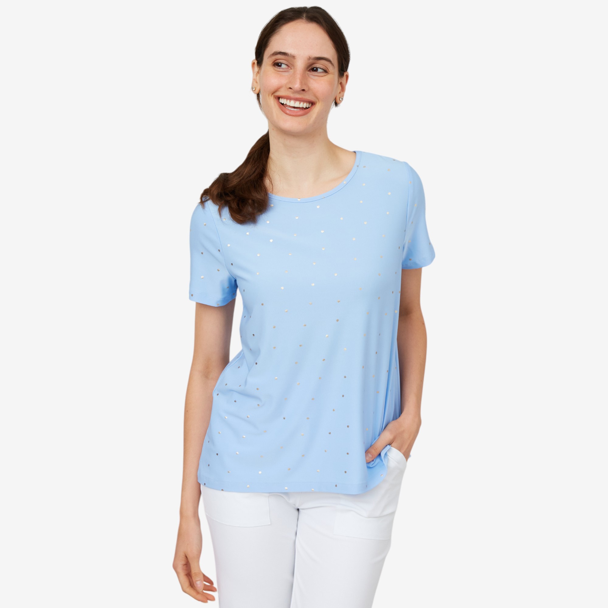 トップス At Last & Co Summer Knit 40 TEXTURED KNIT TOP - Blue | ZARA Canada