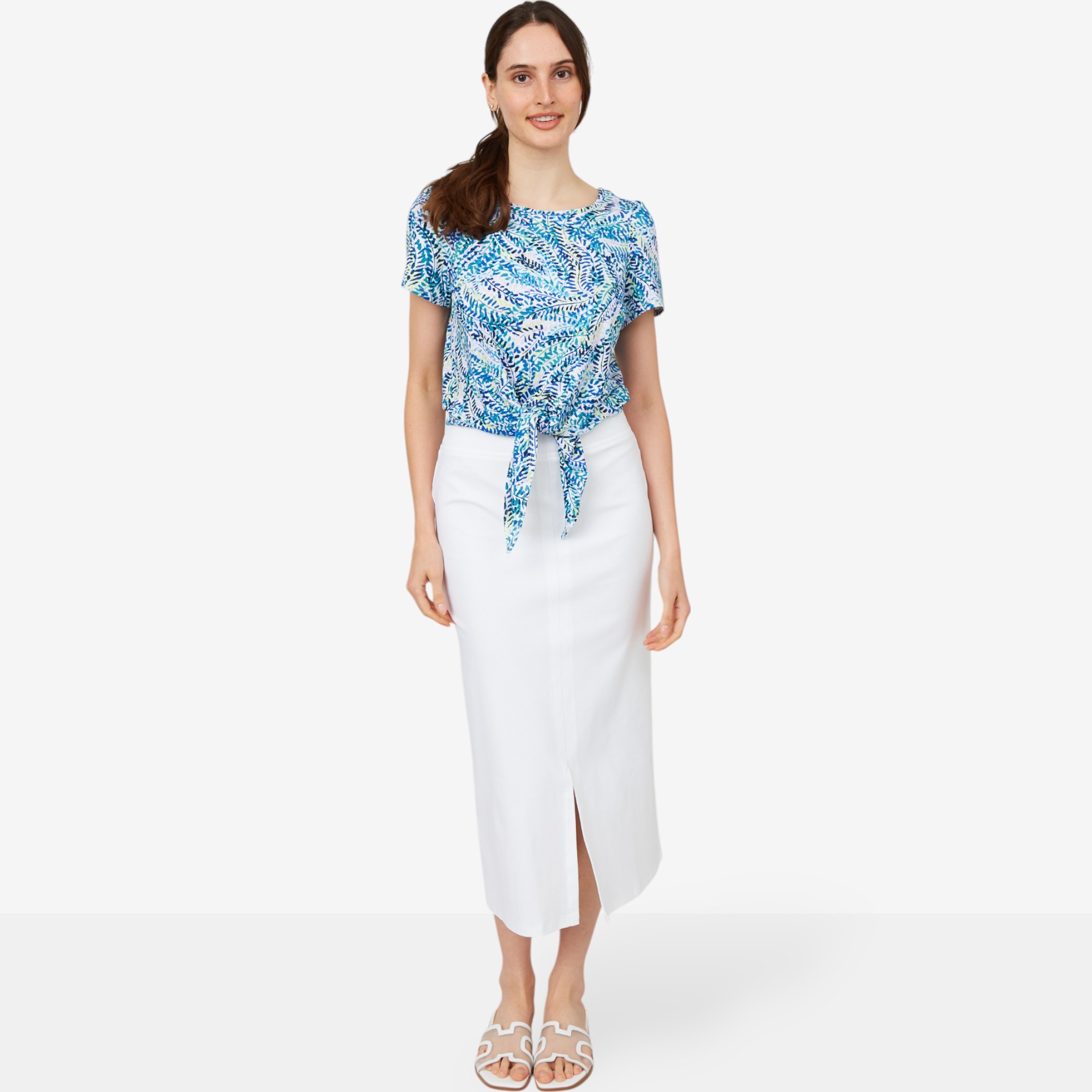 Kim & Co. Deluxe Denim Knit Long Skirt - TSC.ca
