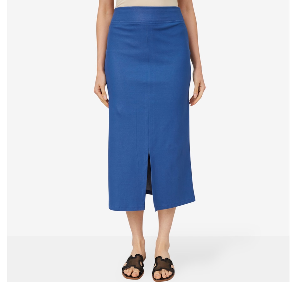 Image 101147_CHA.jpg, Product 101-147 / Price $24.33, Kim & Co. Deluxe Denim Knit Long Skirt from Kim & Co. on TSC.ca's Fashion department