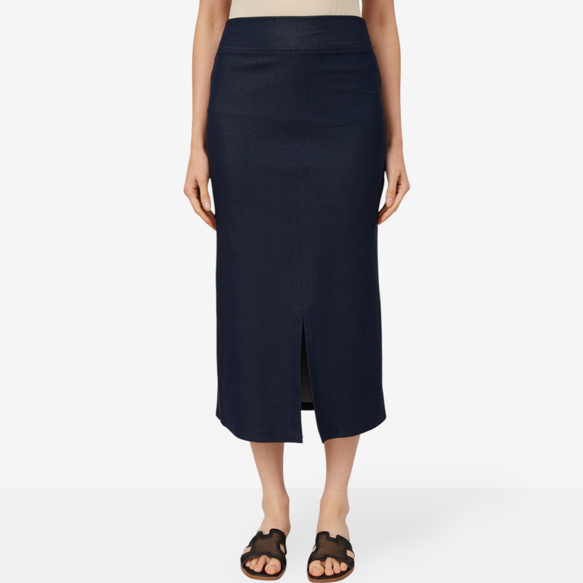 Kim & Co. Deluxe Denim Knit Long Skirt - TSC.ca