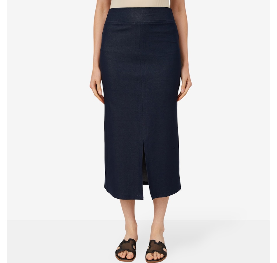 Image 101147_MID.jpg, Product 101-147 / Price $24.33, Kim & Co. Deluxe Denim Knit Long Skirt from Kim & Co. on TSC.ca's Fashion department