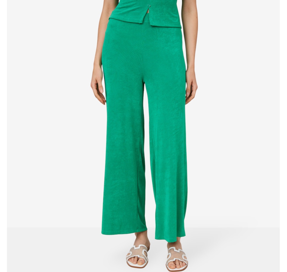 Image 101150_EGR.jpg, Product 101-150 / Price $24.33, Kim & Co. Poly Slinky Palazzo Pant from Kim & Co. on TSC.ca's Fashion department