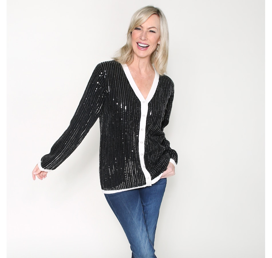 Image 101210_ALTMORE1.jpg, Product 101-210 / Price $43.33, Brian Bailey Sequin Knit Pearl Button Cardigan from Brian Bailey on TSC.ca's Fashion department