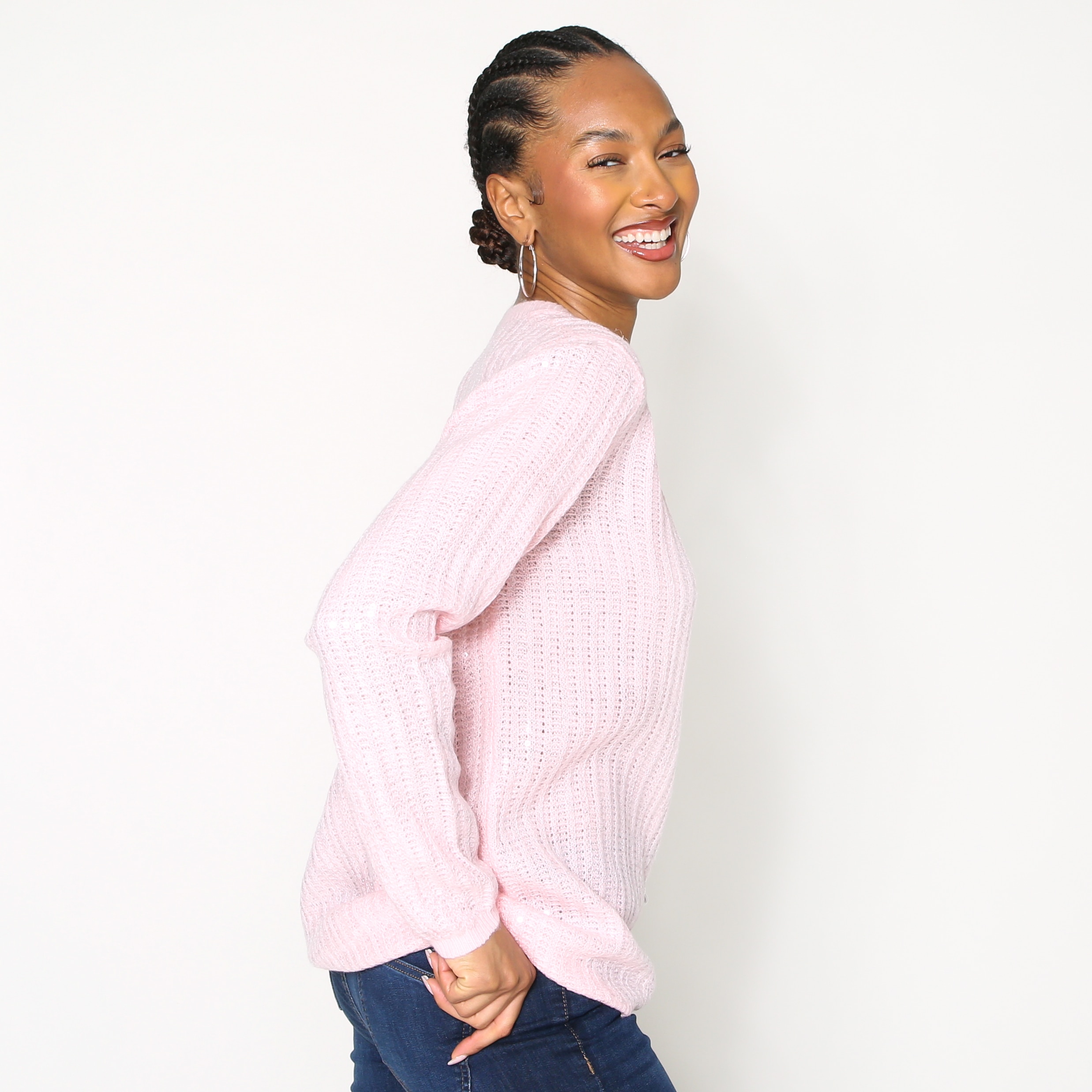 Brian Bailey Sequin Knit Pearl Button Cardigan - TSC.ca