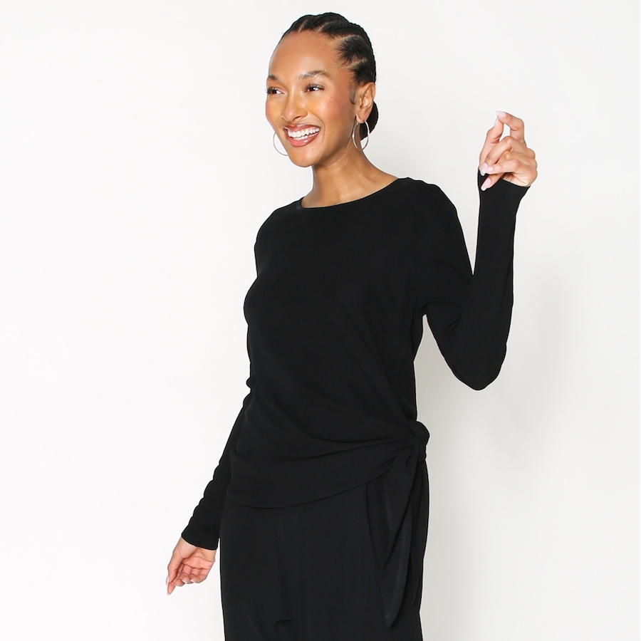 Image 101214_ALTMORE1.jpg, Product 101-214 / Price $36.33, Brian Bailey Matte Jersey Long Sleeve Side Drape Top from Brian Bailey on TSC.ca's Fashion department