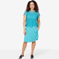 Mr. Max Open Knit Sweater and Ultra Modal Dress with Pockets