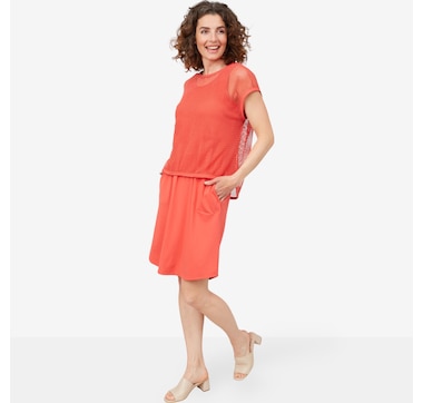 Product 101-303 / Price $79.99 , Mr. Max Open Knit Sweater and Ultra Modal Dress with Pockets