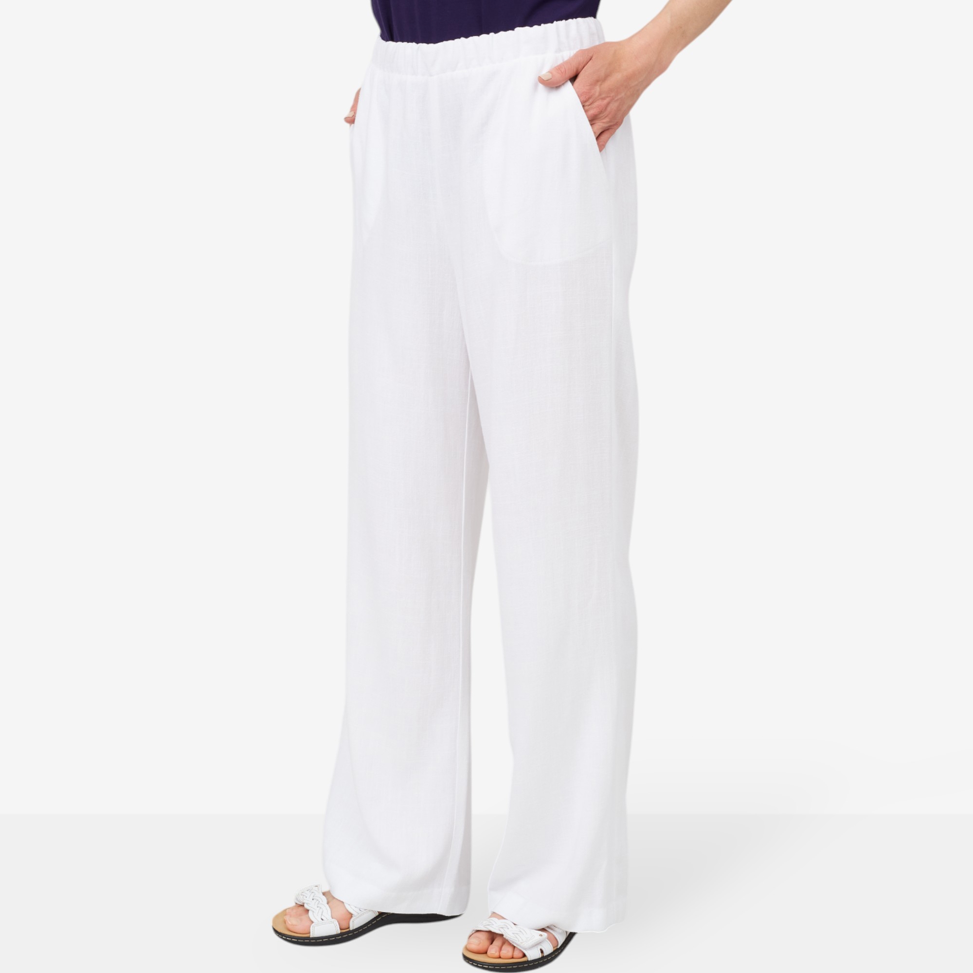 Mr. Max Magic Linen Wide Leg Pant - TSC.ca