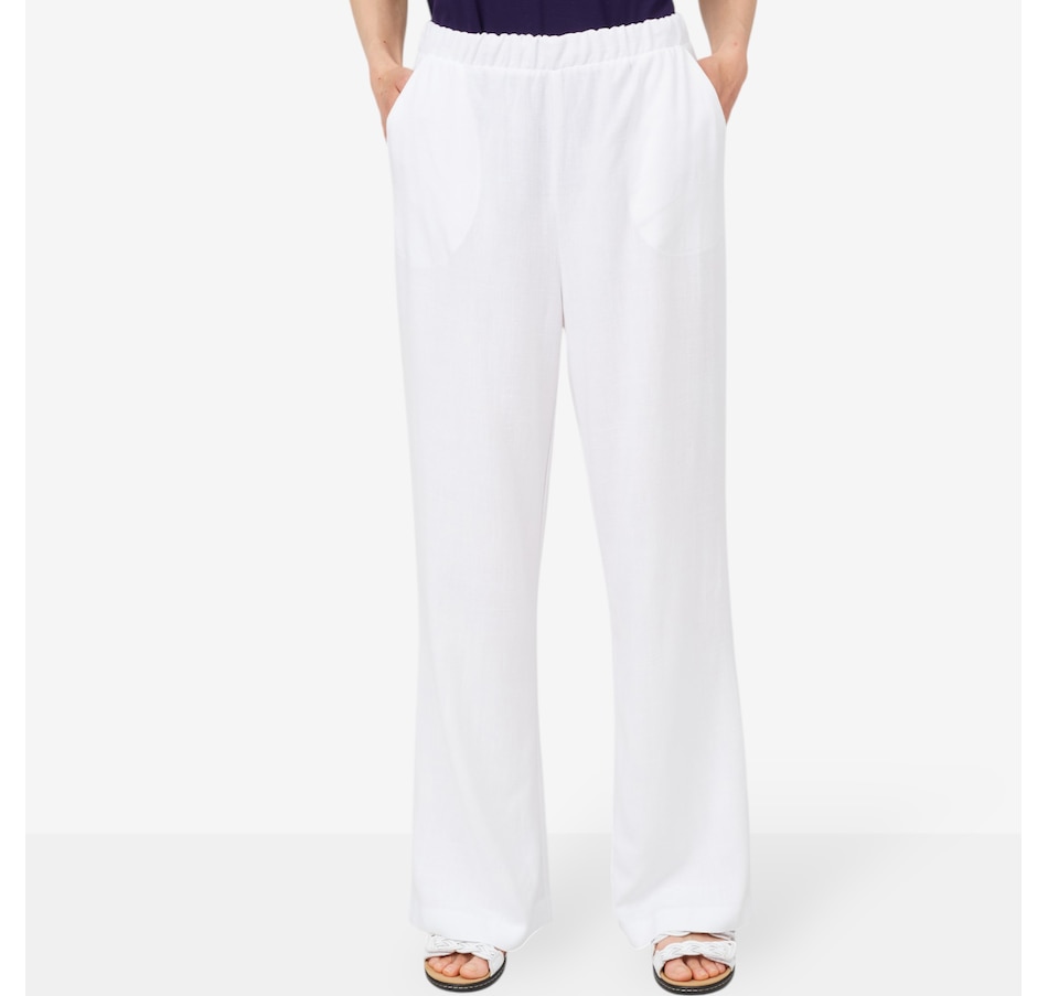Image 101305_WHT.jpg, Product 101-305 / Price $29.33, Mr. Max Magic Linen Wide Leg Pant from Mr. Max on TSC.ca's Fashion department