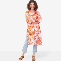 Mr. Max Linen Look Printed Oversized Shirt