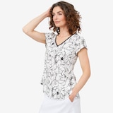 Mr. Max Printed Chloe V-Neck Top
