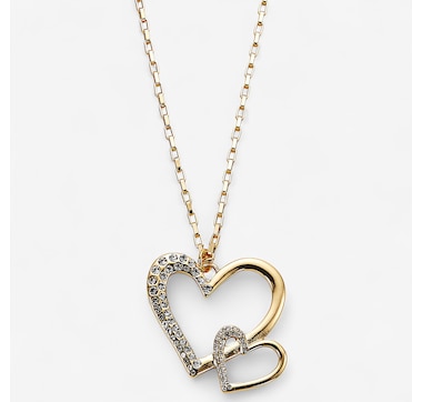Product 101-313 / Price $23.99 , Mr. Max Double Heart Necklace