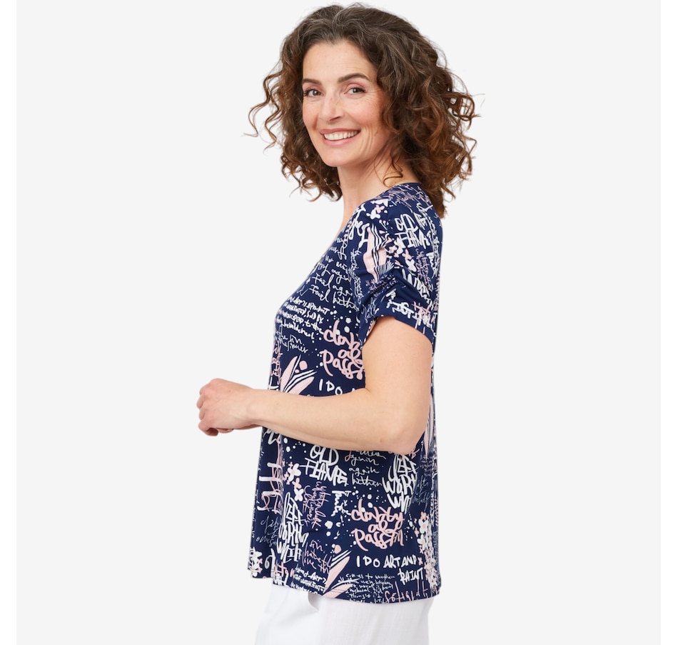 Image 101314_ALTMORE2.jpg, Product 101-314 / Price $29.88, Mr. Max Conversation Print Brazil Knit Top from Mr. Max on TSC.ca's Fashion department