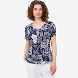 Mr. Max Conversation Print Brazil Knit Top