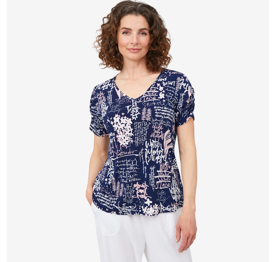 Image 101314_NPR.jpg, Product 101-314 / Price $29.88, Mr. Max Conversation Print Brazil Knit Top from Mr. Max on TSC.ca's Fashion department