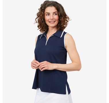 Product 101-315 / Price $69.99 , Mr. Max Bamboo Cotton Quarter Zip Polo Top