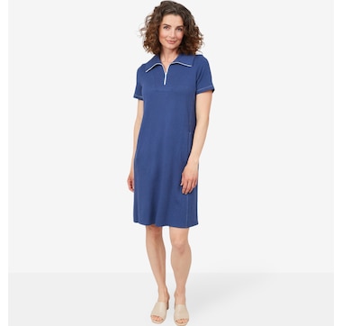 Product 101-317 / Price $79.99 , Mr. Max Cotton Bamboo Quarter Zip Polo Dress