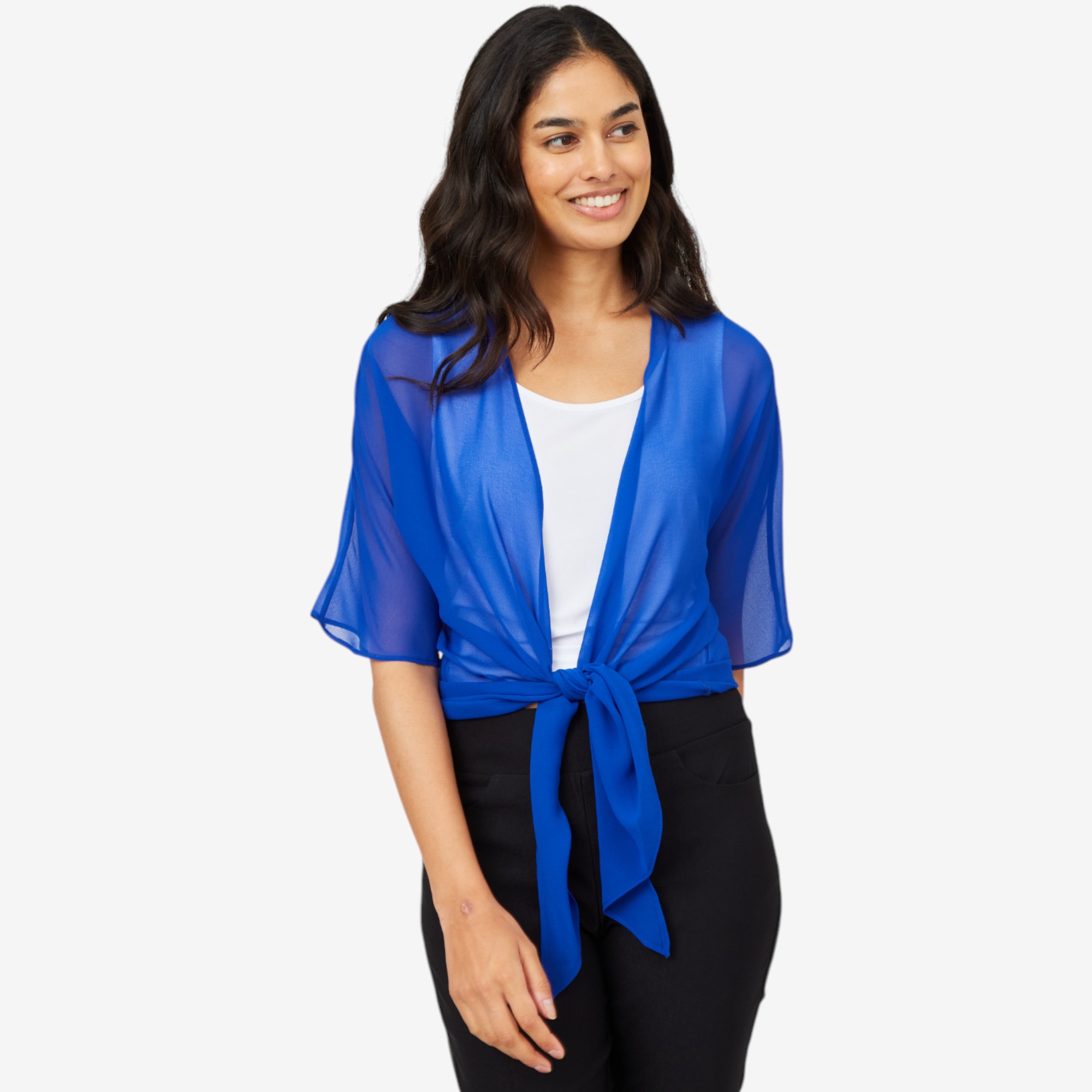 Mr. Max Vanessa Chiffon Tie Front Cardigan - TSC.ca