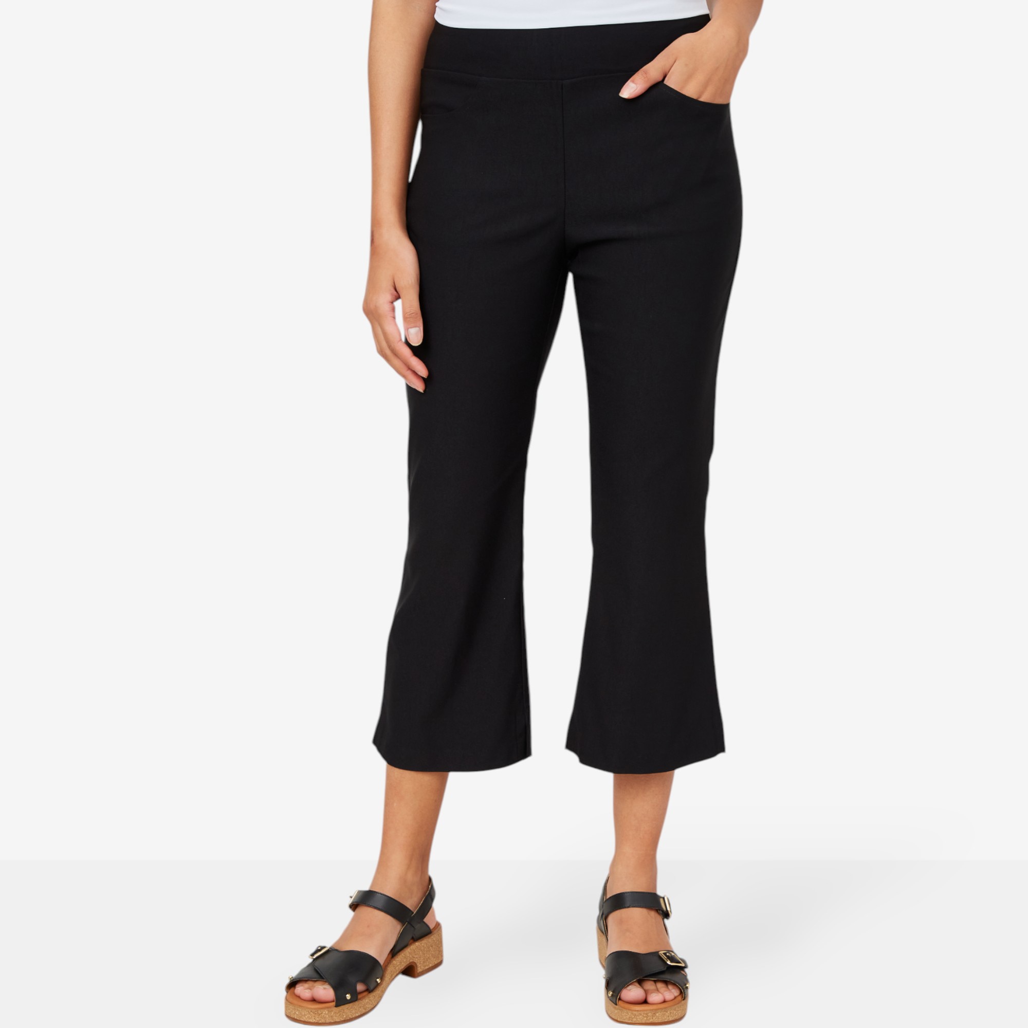 Mr. Max Modern Stretch Flare Crop Pant with Tummy Control Panel