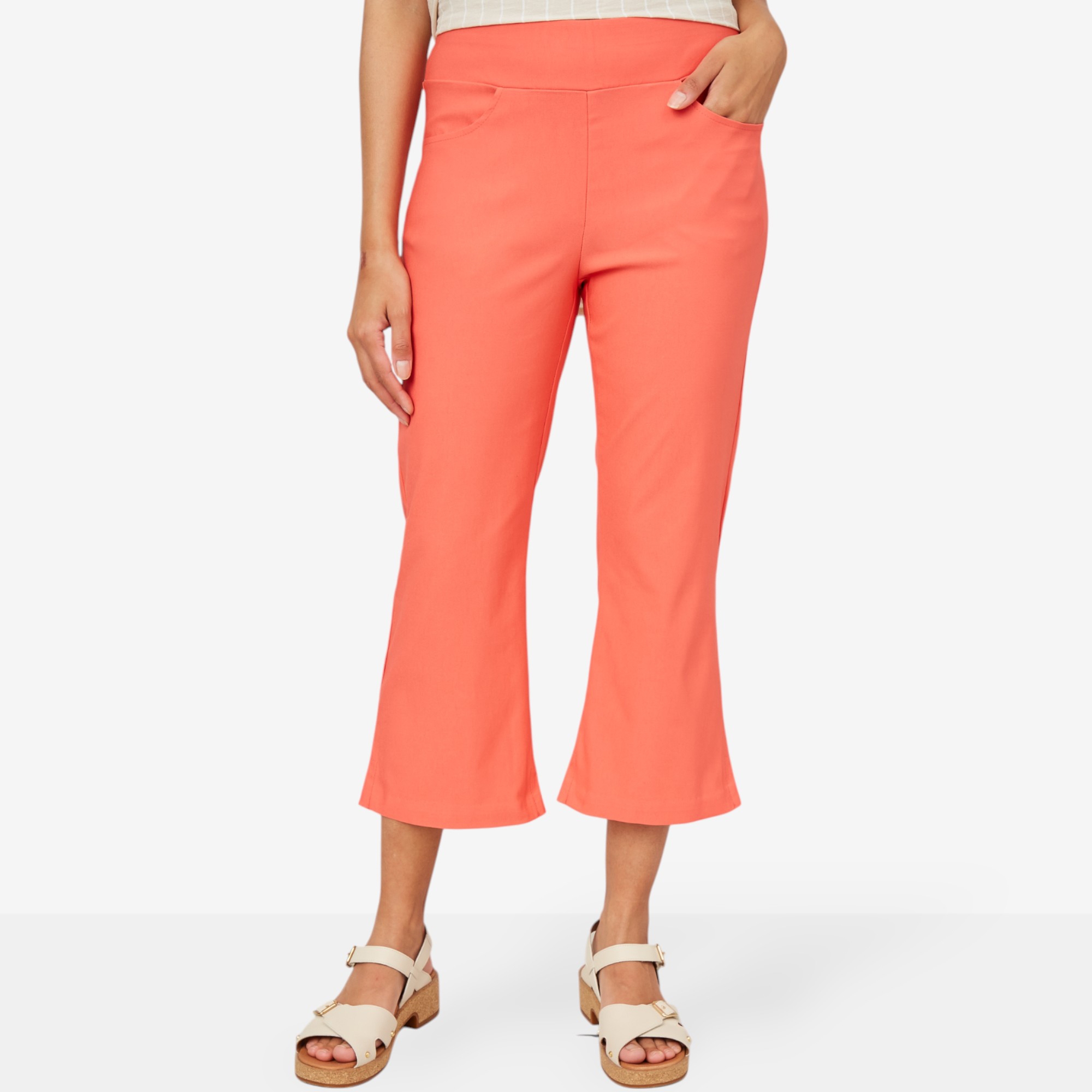 Mr. Max Modern Stretch Flare Crop Pant with Tummy Control Panel