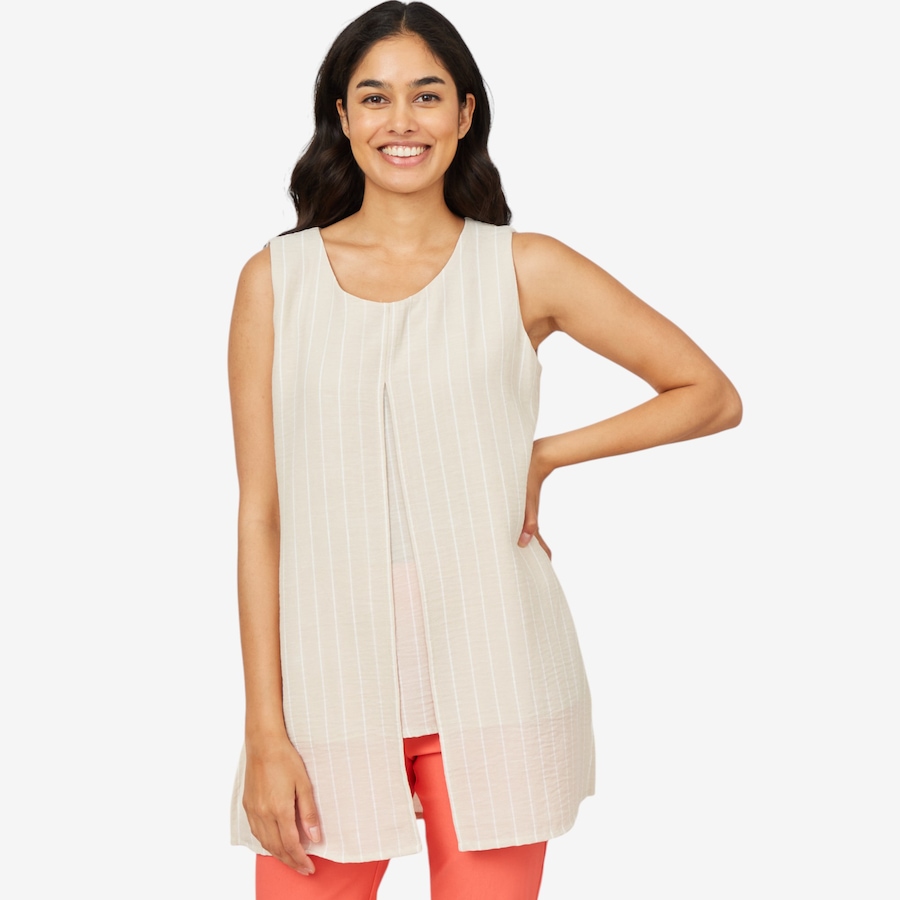 Image 101409_SANST.jpg, Product 101-409 / Price $29.33, Mr. Max Linen Look Stripe Tunic from Mr. Max on TSC.ca's Fashion department